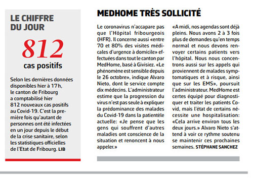 Coupure de presse : La Liberté, 5 novembre 2020