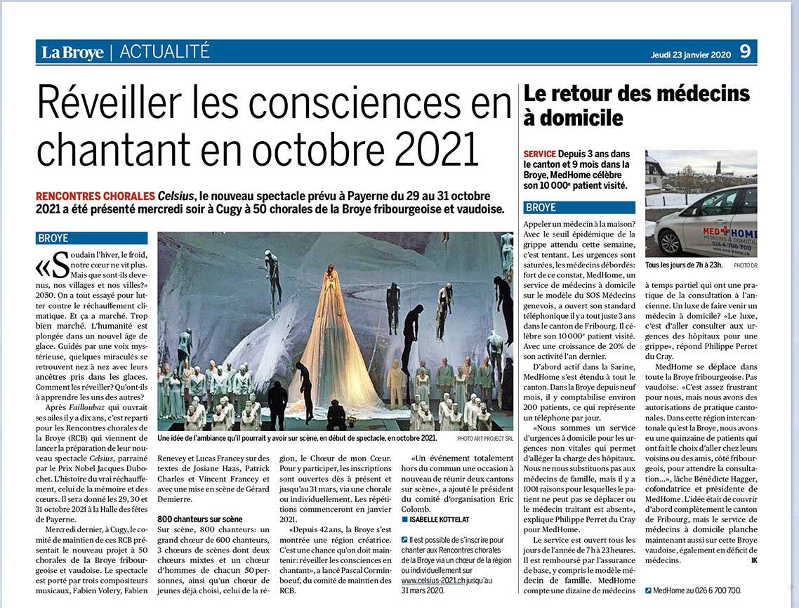 Coupure de presse : La Broye, 23 janvier 2020